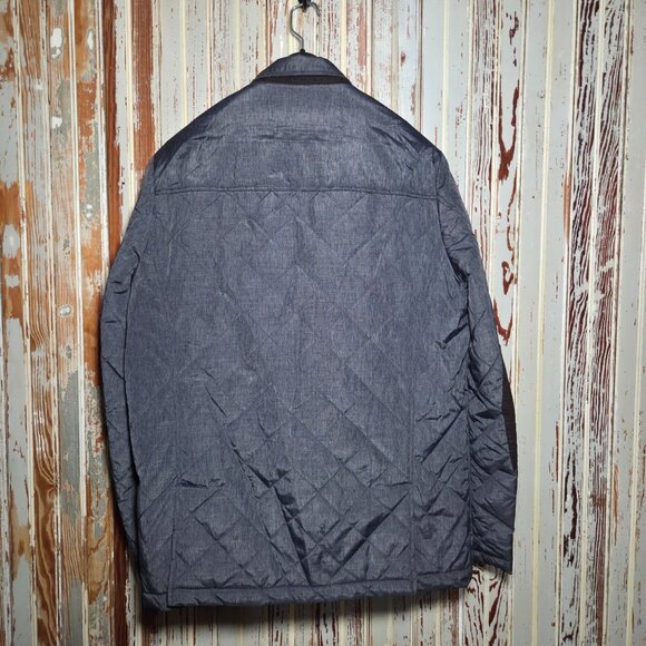 Joseph Abboud Quilted Jacket M Gray Lightweight Polyester Blend Casual Outerwear - Picture 2 of 5